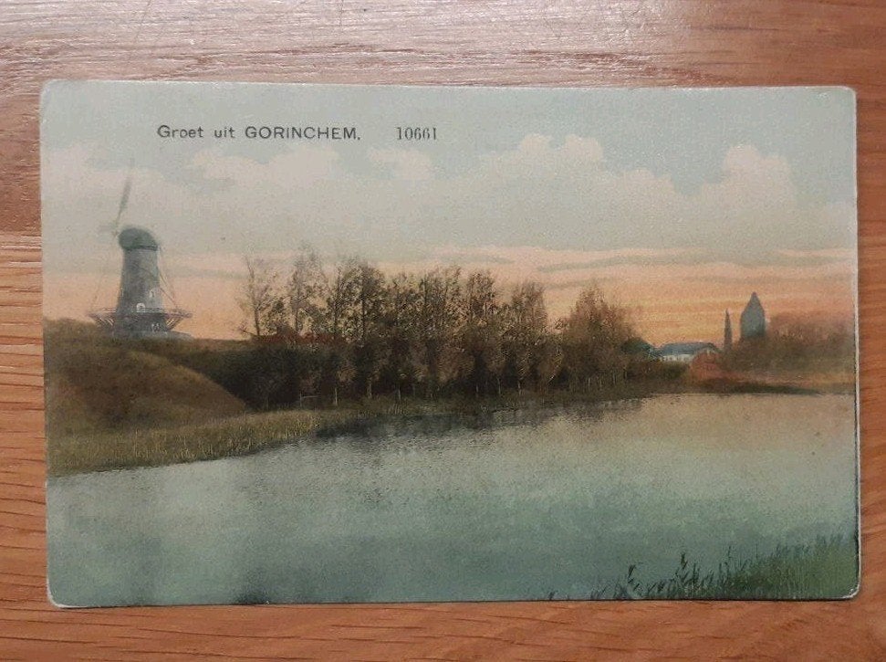 Gorinchem groet uit molen, Verzamelen, Ophalen of Verzenden, Voor 1920, Ongelopen, Zuid-Holland