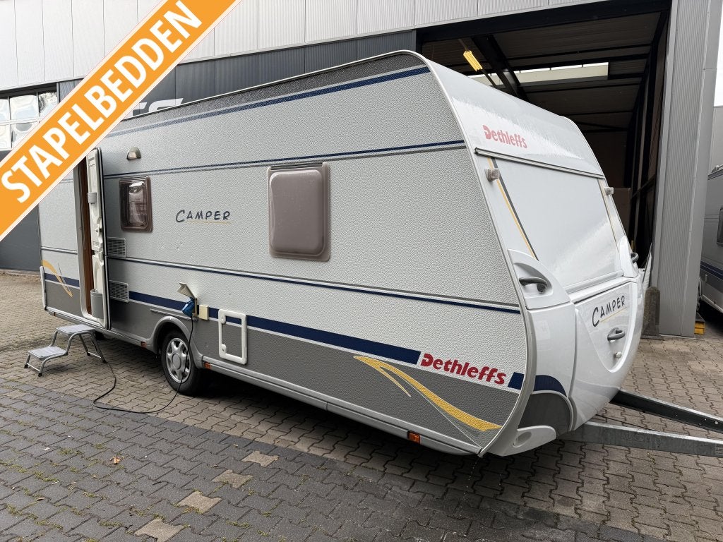 Dethleffs Camper 500 TK 6 PERSOONS - STAPELBEDDEN - BOMVOL!, Standaardzit, Overige typen, Bedrijf, Dethleffs