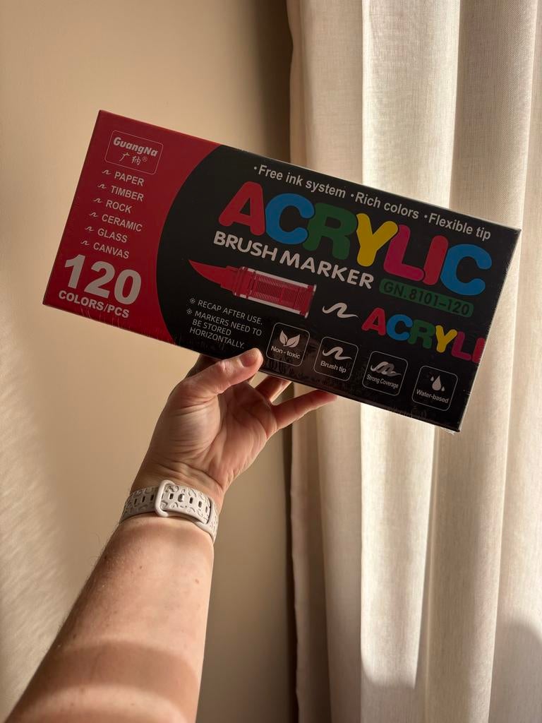 GuangNa 120 Acryl Stiften - Nieuw in Doos, Ophalen of Verzenden, Nieuw, Overige typen