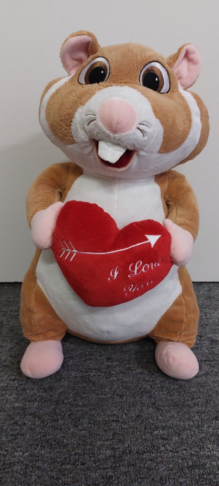 Hamster knuffel AH - i love you hart, grotere maat, Ophalen of Verzenden, Zo goed als nieuw, Overige typen, Albert Heijn