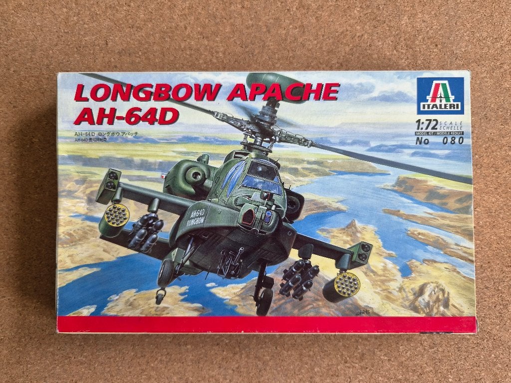 Italeri 080 AH-64D Apache Longbow KLU  1:72, 1:72 tot 1:144, Italeri, Helikopter, Ophalen of Verzenden