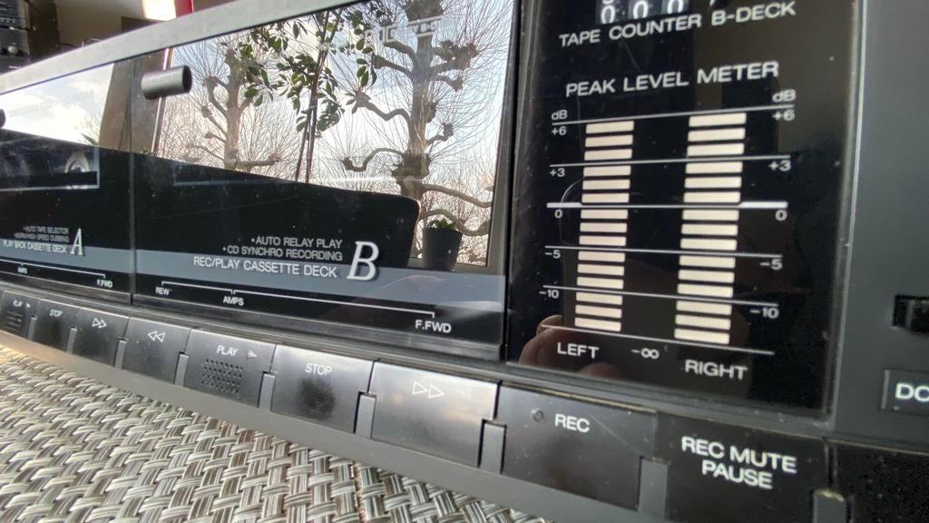 Sansui D-1000W Stereo cassettedeck, Ophalen of Verzenden, Dubbel, Overige merken, Tiptoetsen
