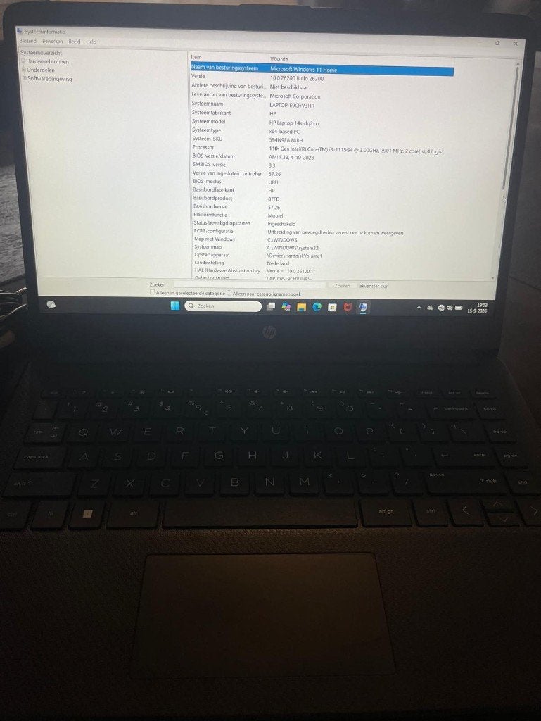 HP laptop 14s-dq2936nd 14” | i3 | 8GB RAM | 256GB SSD, Intel® Core i3, 2 tot 3 Ghz, Qwerty, 14 inch