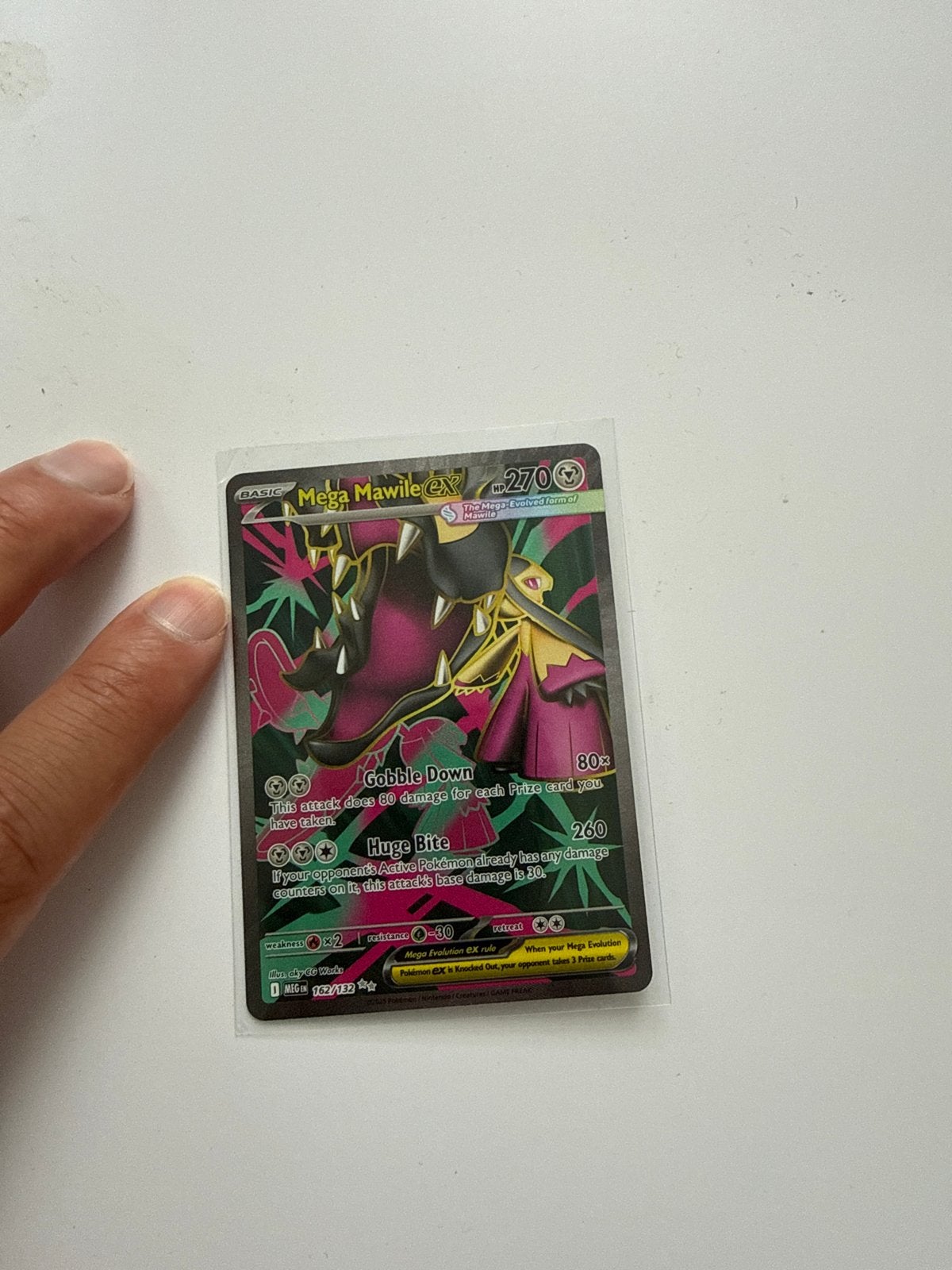 Mega Mawile EX Pokémon Kaart - Zeldzaam en in Topstaat, Ophalen of Verzenden, Zo goed als nieuw, Losse kaart