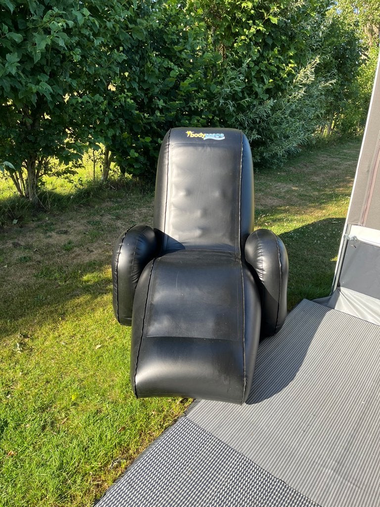 Opblaasbare relax stoel met massage, Ophalen of Verzenden, Gebruikt, Campingstoel