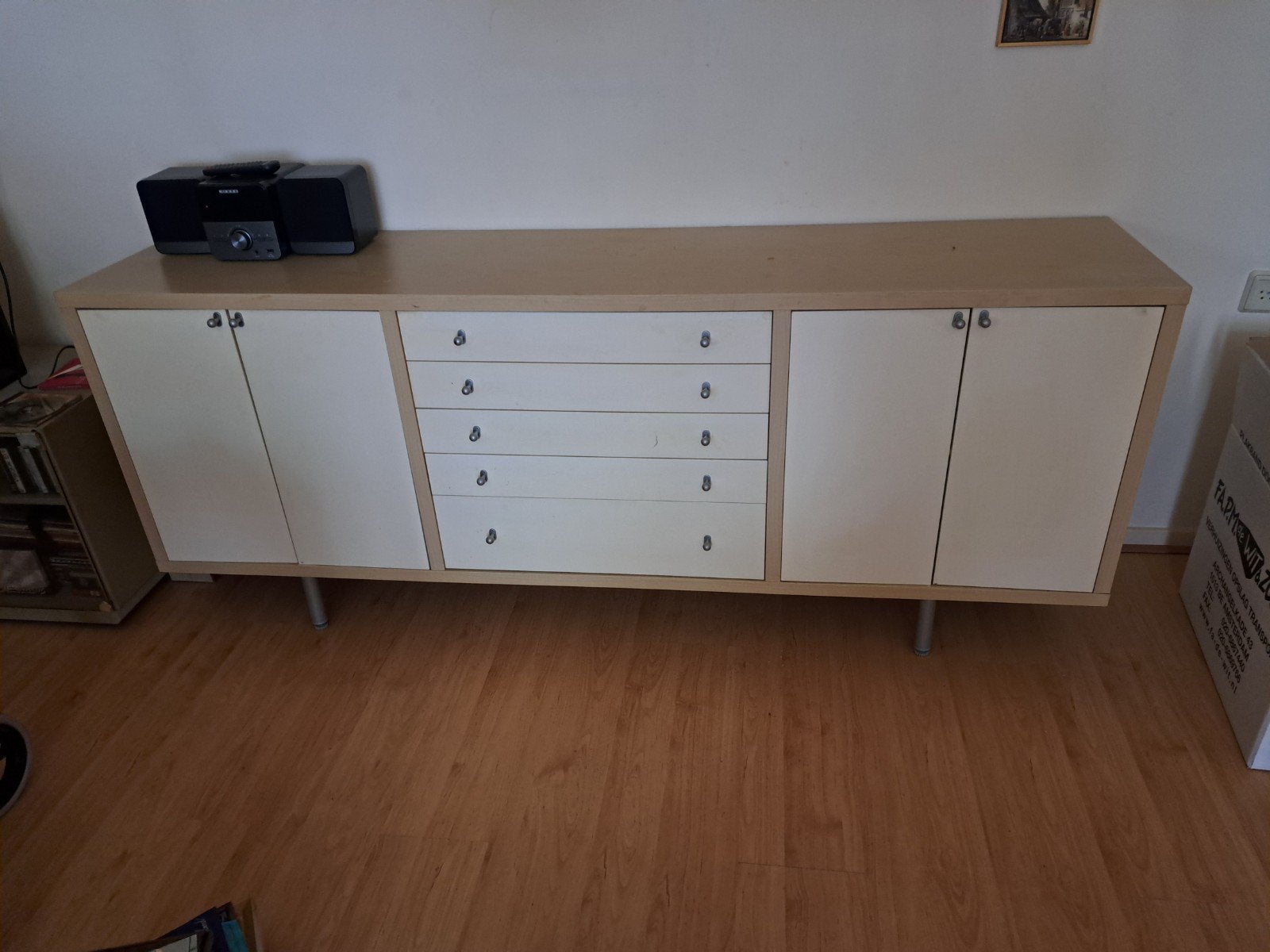 Ikea Dressoir - 185,5 cm breed met lades en deuren, Ophalen, Gebruikt, 150 tot 200 cm, 25 tot 50 cm