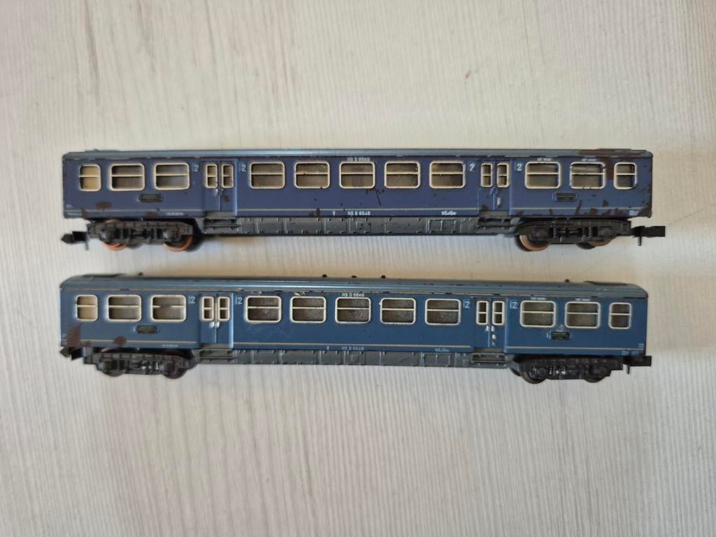 5 Minitrix NS rijtuigen, Gebruikt, Gelijkstroom, Trix, Wagon