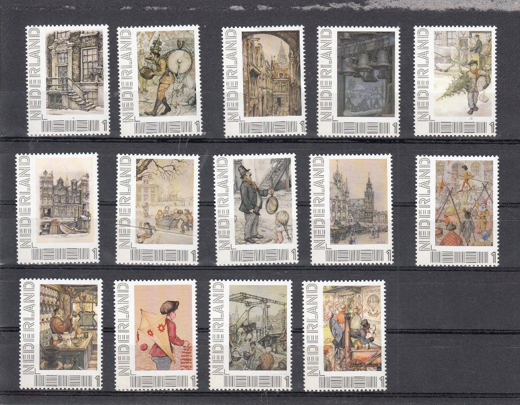 persoonlijke: wereld van Anton Pieck:14 zegels, Ophalen of Verzenden, Na 1940, Postfris