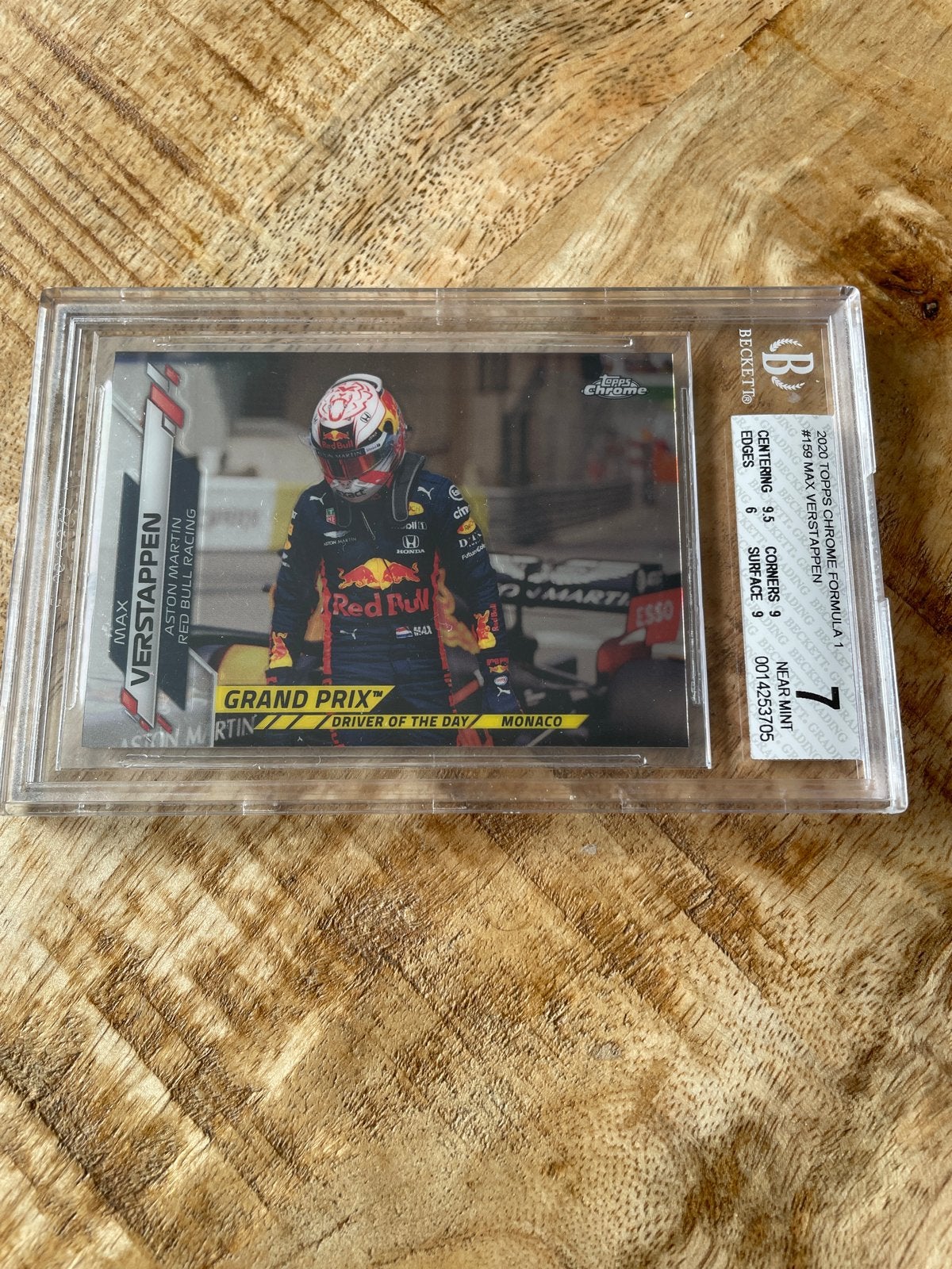 Max Verstappen Topps Chrome Formule 1 Graded Kaart BGS 7, Ophalen of Verzenden, Zo goed als nieuw, Overige sporten, Spelerskaart