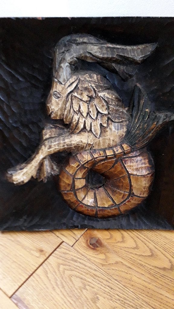 HOUTEN WANDPANEEL MET UITGESTOKEN STERRENBEELD, Ophalen of Verzenden, Zo goed als nieuw