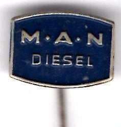 M.A.N. blauw op zilverkl. vrachtwagen speldje( E_026), Ophalen of Verzenden, Nieuw, Transport, Speldje of Pin