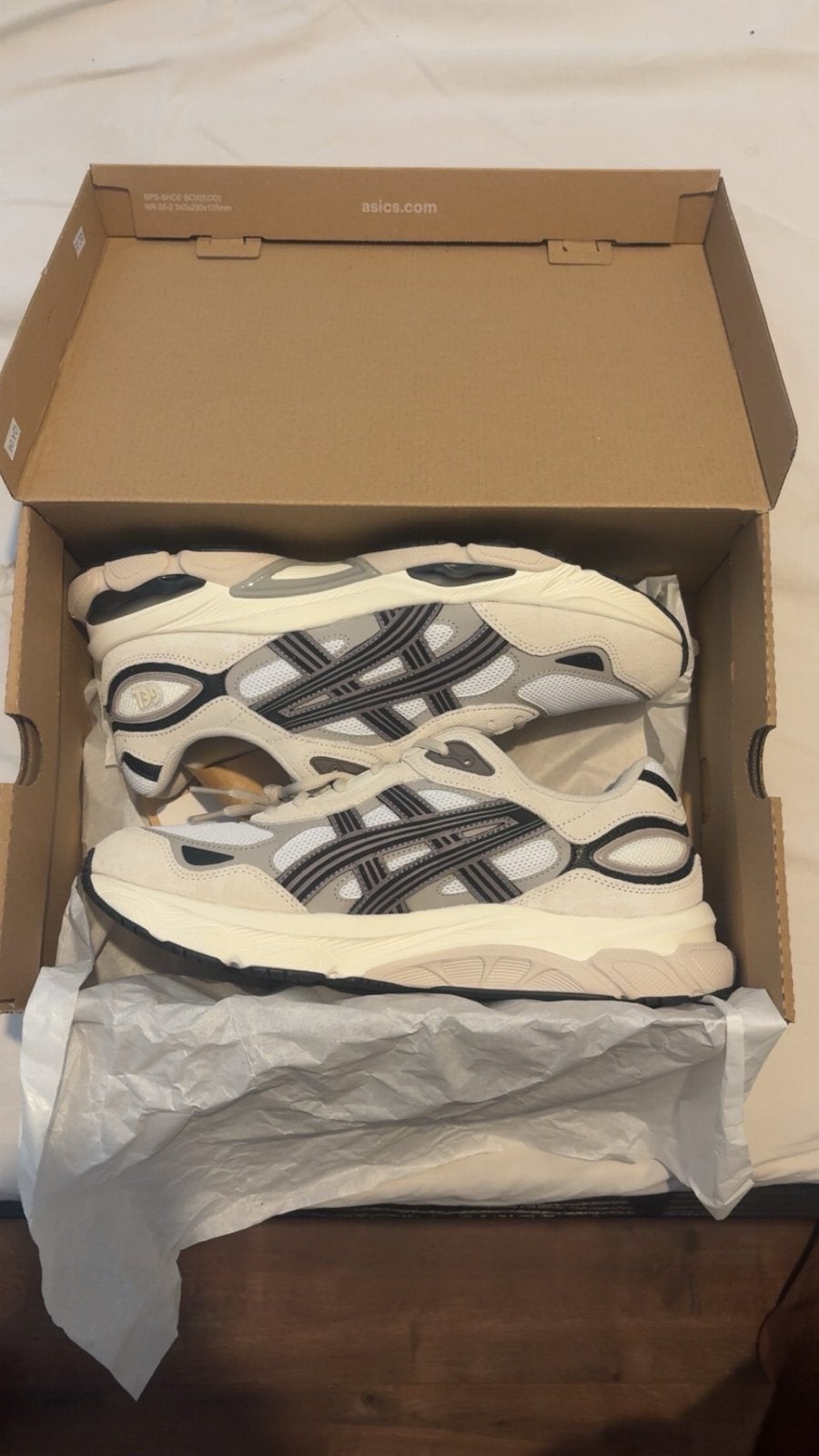 ASICS GEL-NYC 2.0 White/Oatmeal Sneakers - Maat 45, Ophalen of Verzenden, Nieuw, Wit, Sneakers of Gympen