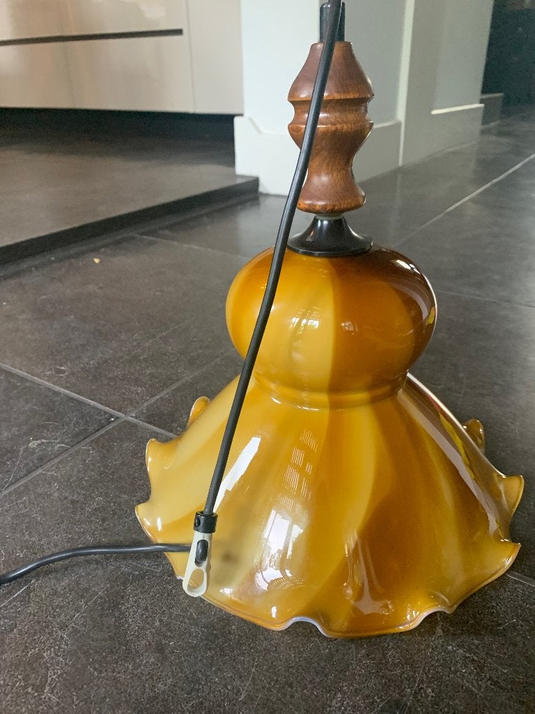 Herda design hanglamp jaren 70, Design, Zo goed als nieuw, Glas, E27 (groot)