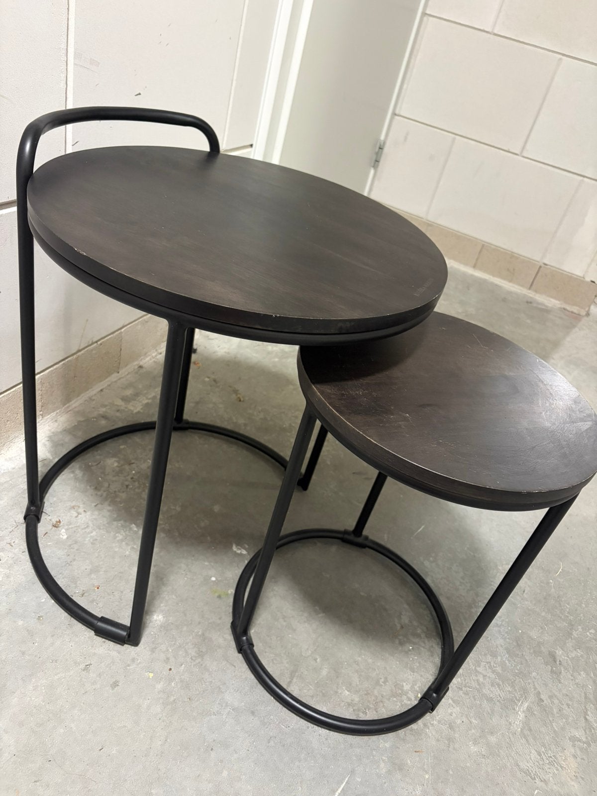 Riviera maison bijzettafel set, Huis en Inrichting, Ophalen, Gebruikt, Rond, 50 tot 100 cm