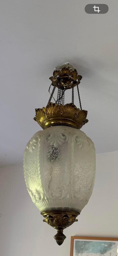 Antieke Stijl Hanglamp (Art deco / Jugendstil stijl), Ophalen of Verzenden