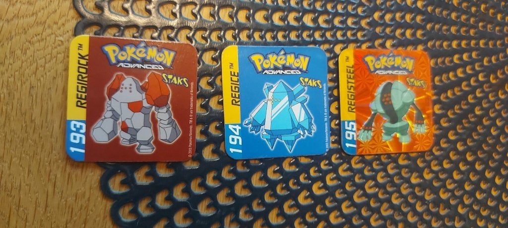 magneten speelgoed pokemon Regirock Regice Registeel holo, Ophalen of Verzenden, Nieuw, Overige merken