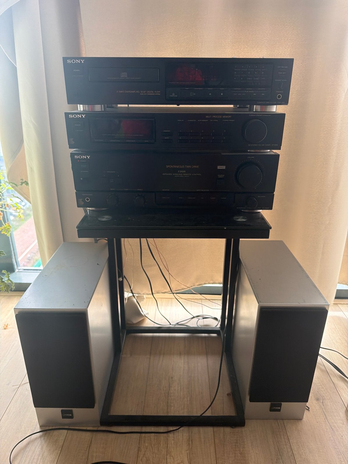 Sony Stereo Set met Canton Speakers, Ophalen, Gebruikt, Cassettedeck, Losse componenten