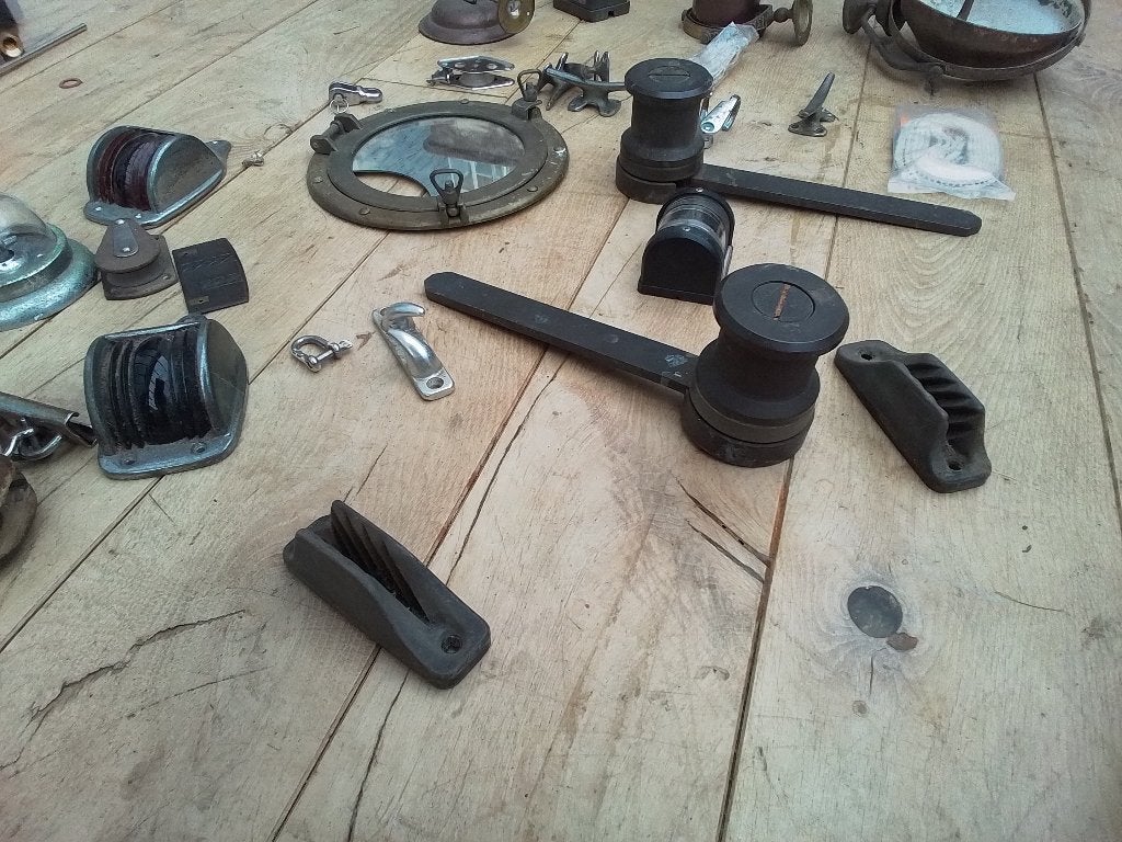 Onderdelen antiek,  voor zeilboot of motoracht., Ophalen, Gebruikt, Binnenverlichting