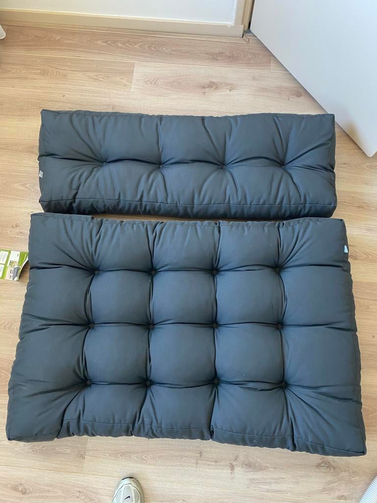 Nieuwe Livarno Home palletkussens (zit- en rugdeel), Ophalen of Verzenden, Nieuw, Grijs, Rechthoekig