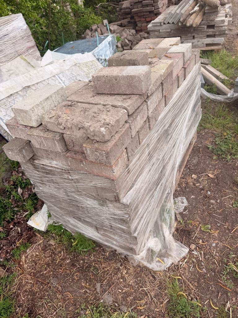 Gebruikte betonnen klinkers +/- 23 m2, Ophalen, Gebruikt, Klinkers, 10 m² of meer