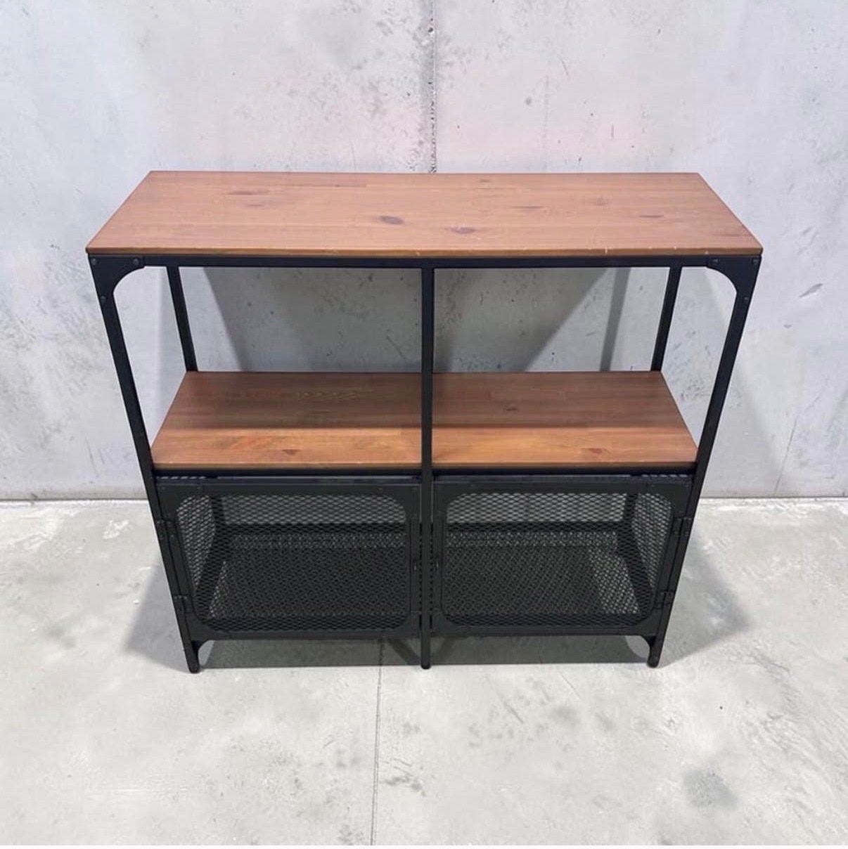 Fjällbo Stellingkast Zwart 100x95cm met wandplank, Huis en Inrichting, Kasten | Stellingkasten, Ophalen, Gebruikt