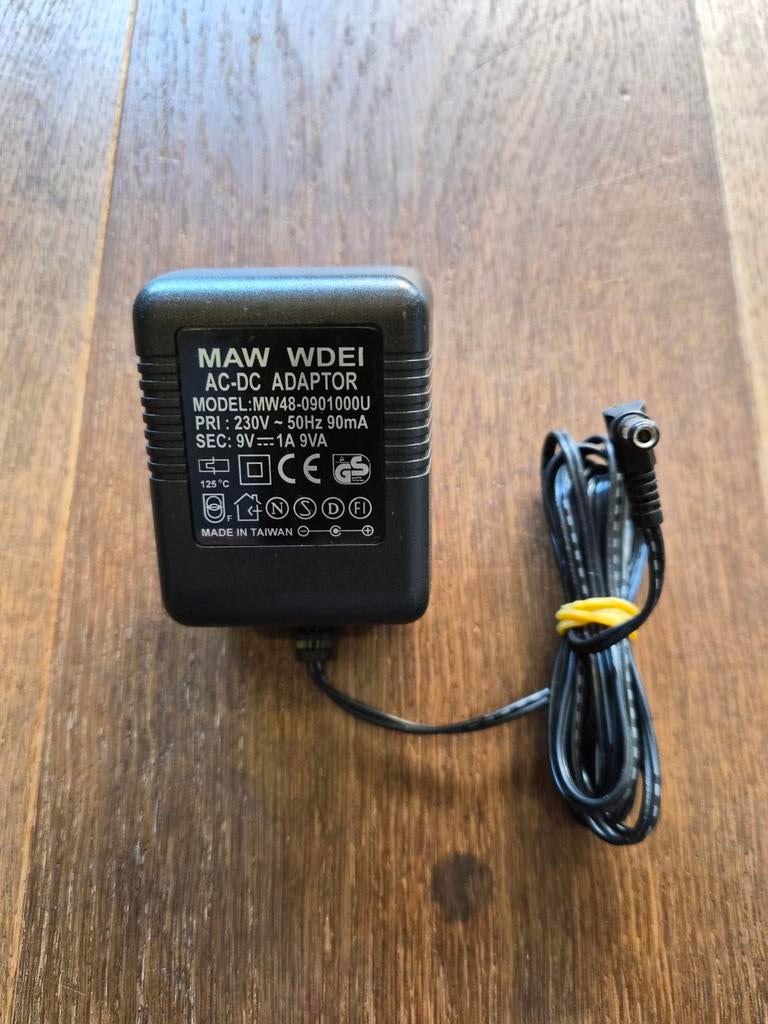 MAW WDEI AC-DC Adapter 9V 1A voor TP-Link Router MW48-090100, Ophalen of Verzenden, Gebruikt, MAW WDEI