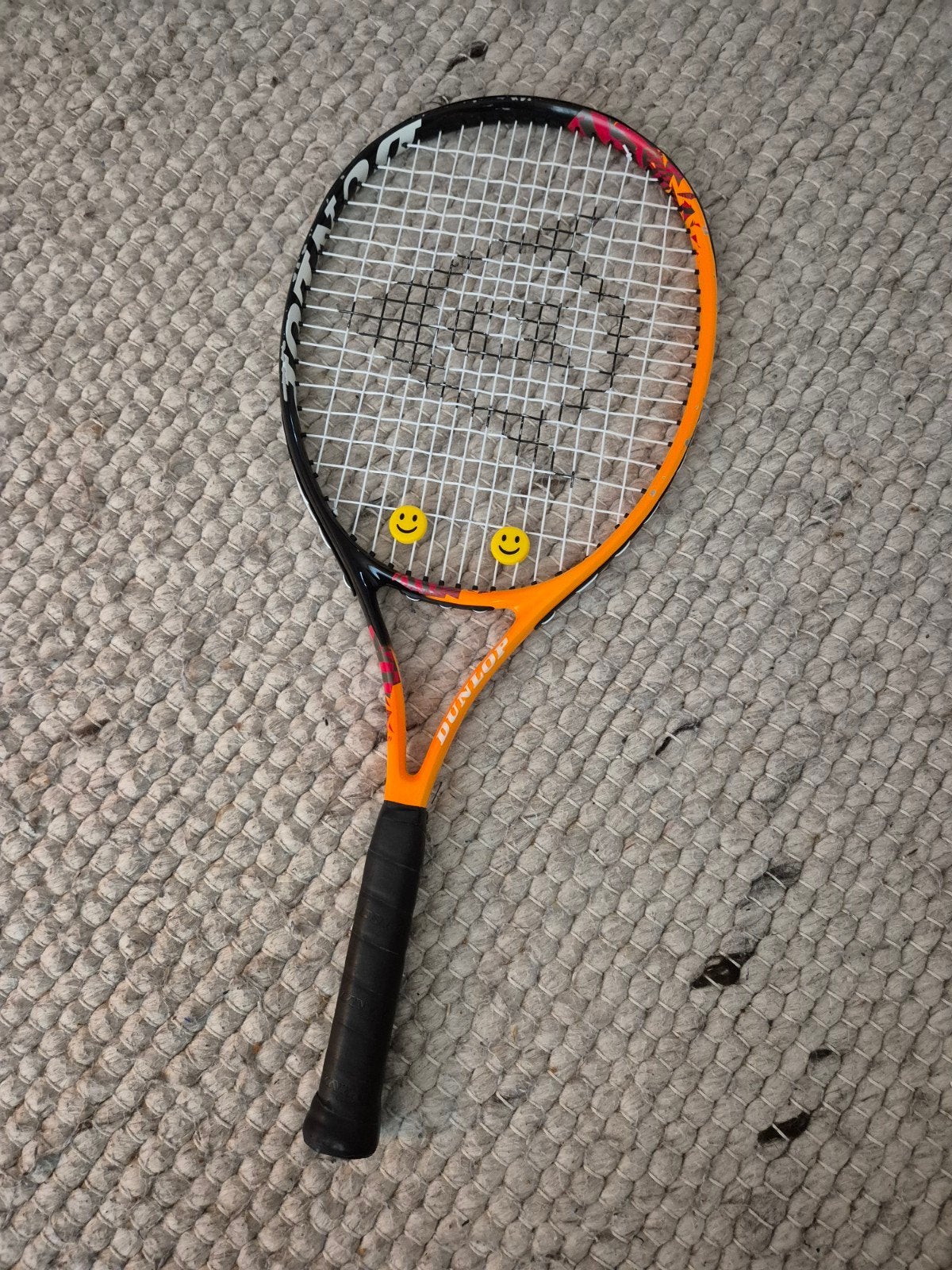Dunlop tennisracket - Oranje/Zwart, Sport en Fitness, Tennis, Ophalen of Verzenden, Gebruikt, Racket, Dunlop