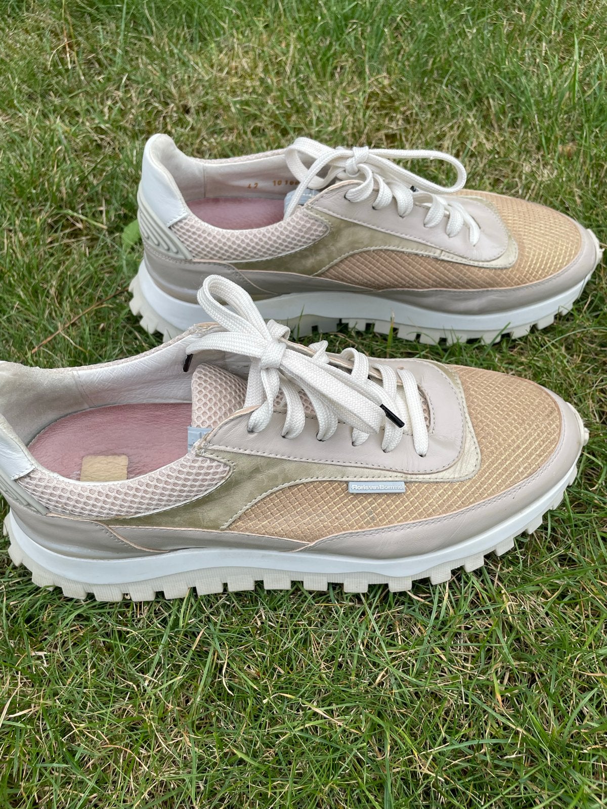 Floris van Bommel dames Sneakers 42 zgan, Ophalen of Verzenden, Zo goed als nieuw, Beige, Sneakers of Gympen