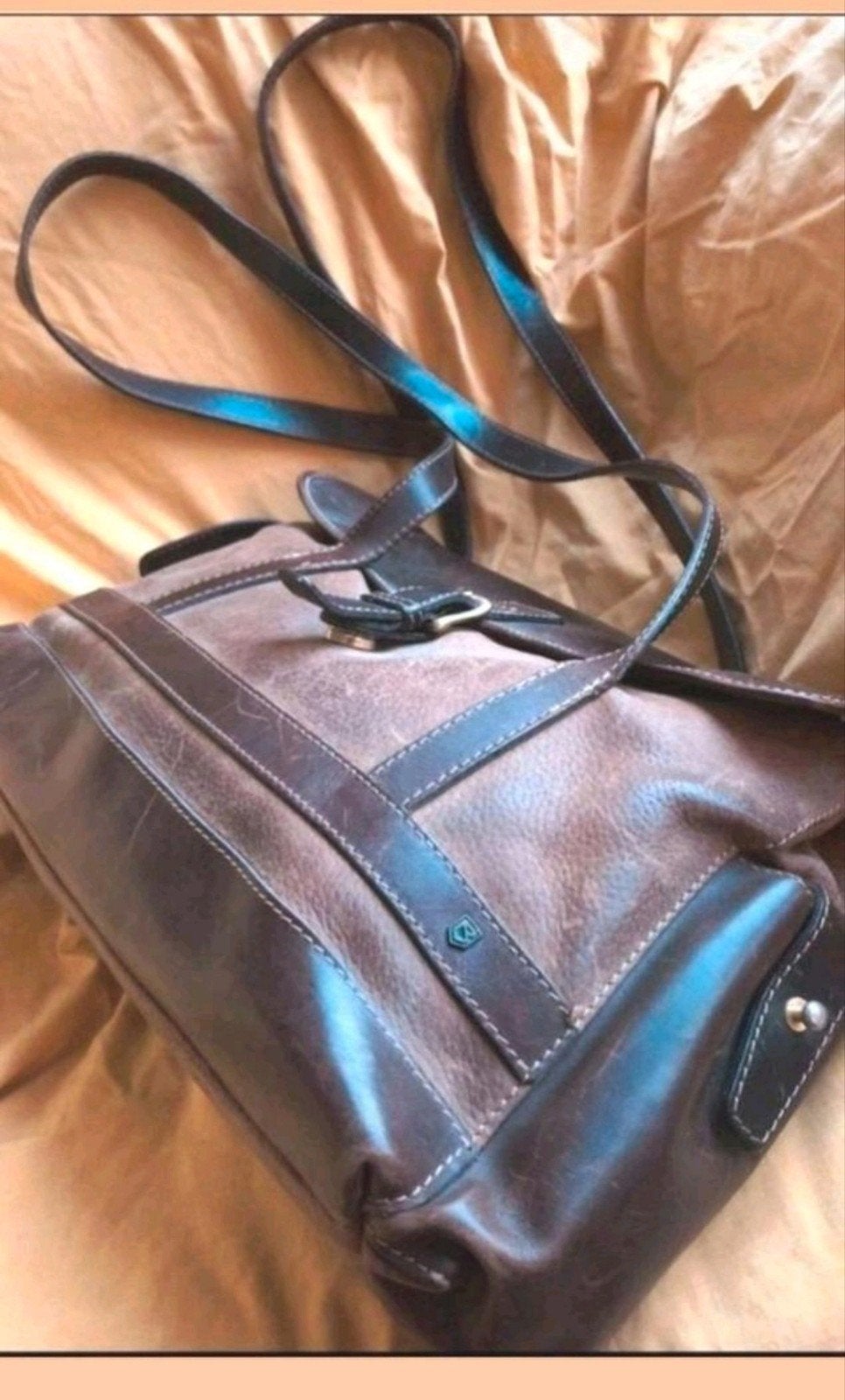 Walnut bruin lederen Dubarry Ireland schoudertas 27x37, Overige merken, Gebruikt, Bruin, Verzenden