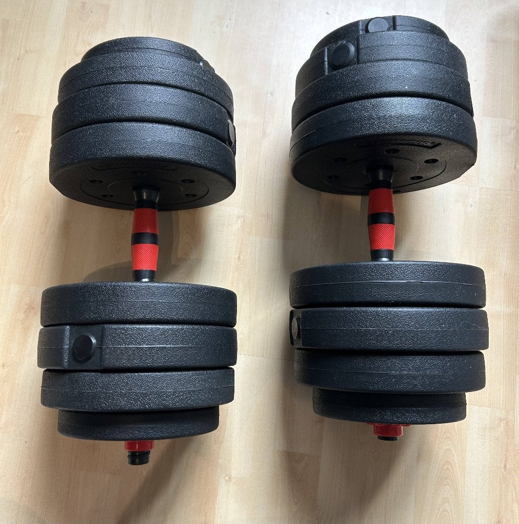 Reformor verstelbare dumbell set 40 kg - Zo goed als nieuw, Sport en Fitness, Ophalen, Zo goed als nieuw, Dumbbell