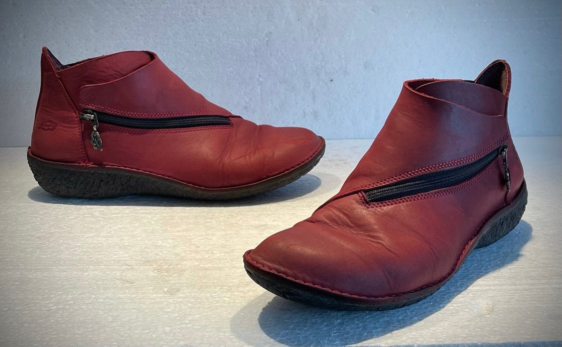 Loints comfort design instappers + rits zacht rood 40,5 / 41, Kleding | Dames, Ophalen of Verzenden, Rood, Instappers