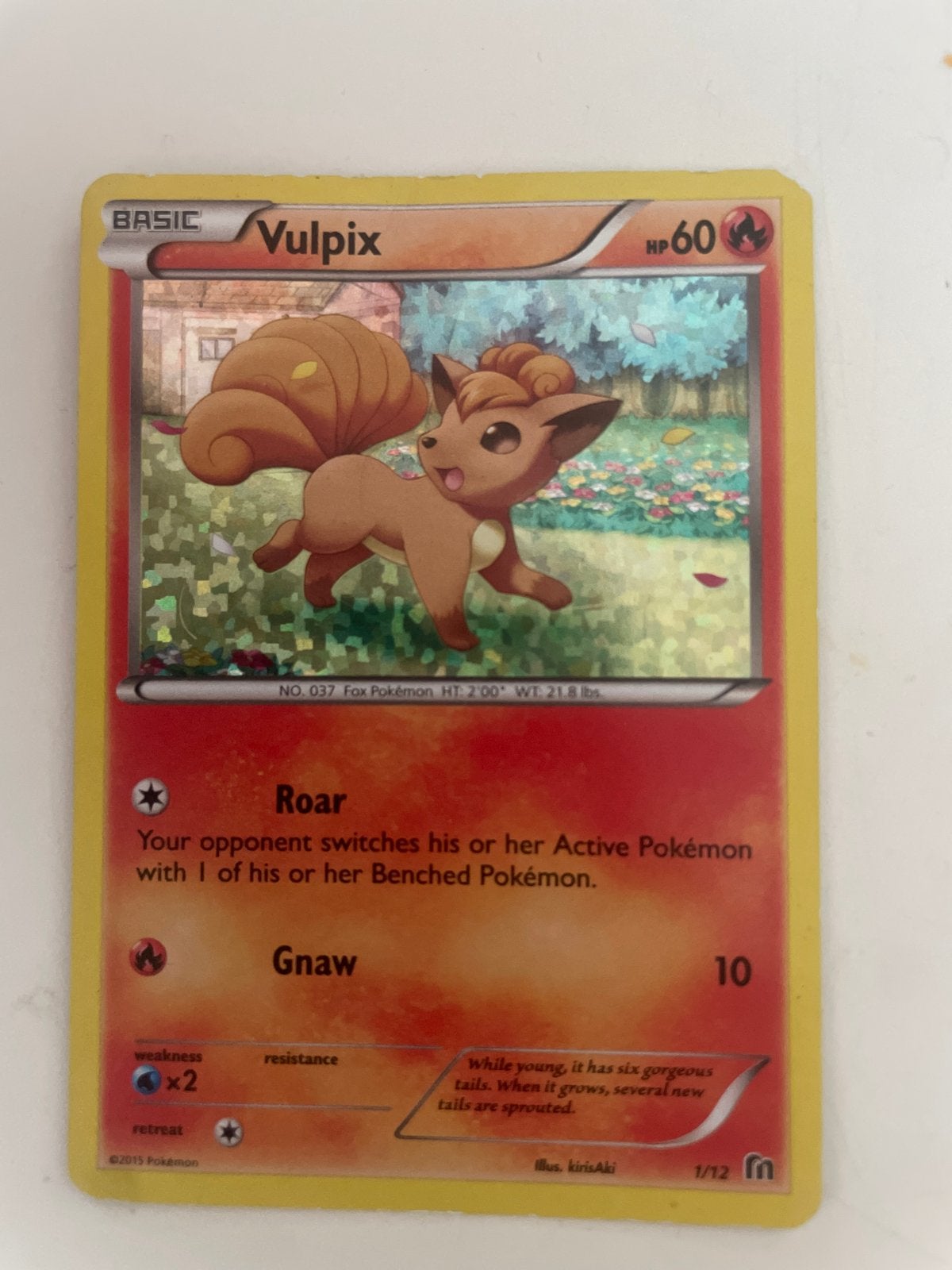 Pokémon Kaart Vulpix McDonald's 2016 (PC25) - Zo goed als ni, Ophalen of Verzenden, Zo goed als nieuw, Losse kaart