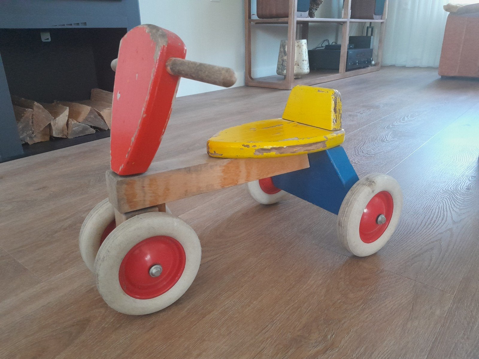 Driewieler houten vintage driewieler, Ophalen, Gebruikt