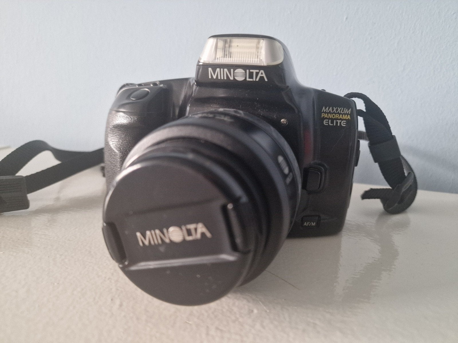 Minolta Maxxum Panorama Elite spiegelreflexcamera, Ophalen of Verzenden, Gebruikt, Spiegelreflex, Minolta
