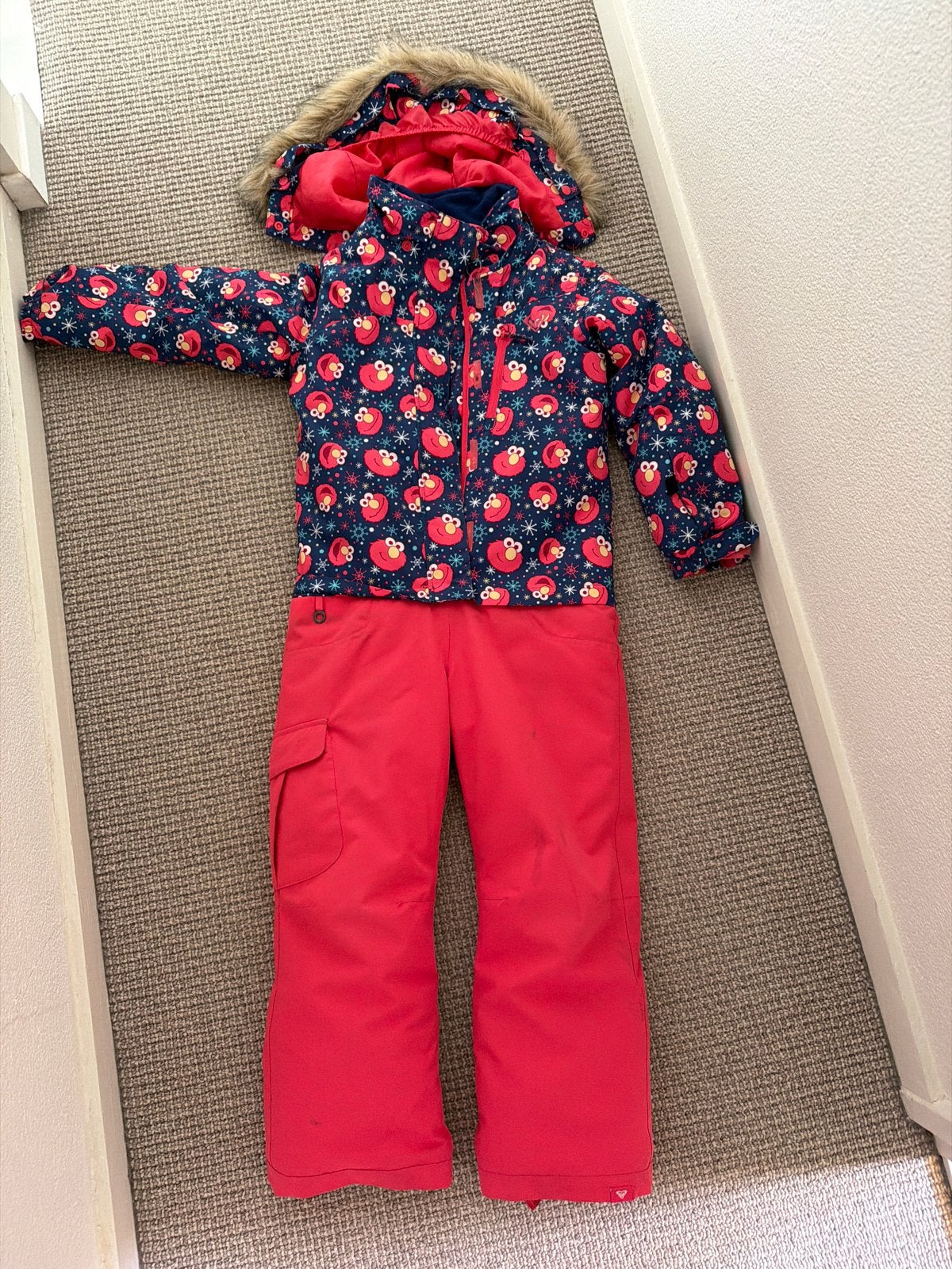 Roxy Elmo Kinder Skipak - Maat T6-7, Kleding | Dames, Wintersportkleding, Ophalen of Verzenden, Zo goed als nieuw, Maat 34 (XS) of kleiner