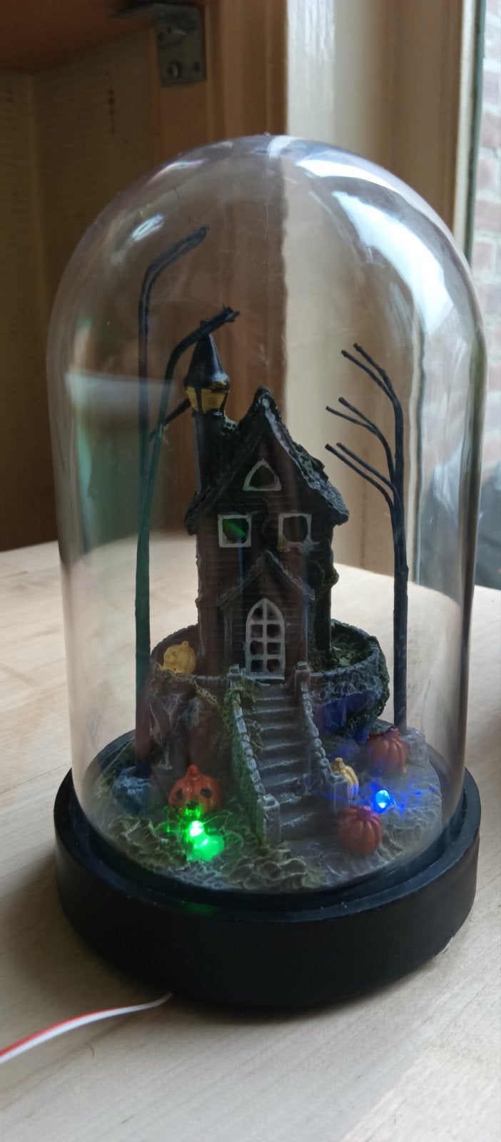 Halloween Huisje met Verlichting in Stolp, Overige stijlen, Kunststof, Ophalen of Verzenden, Gebruikt