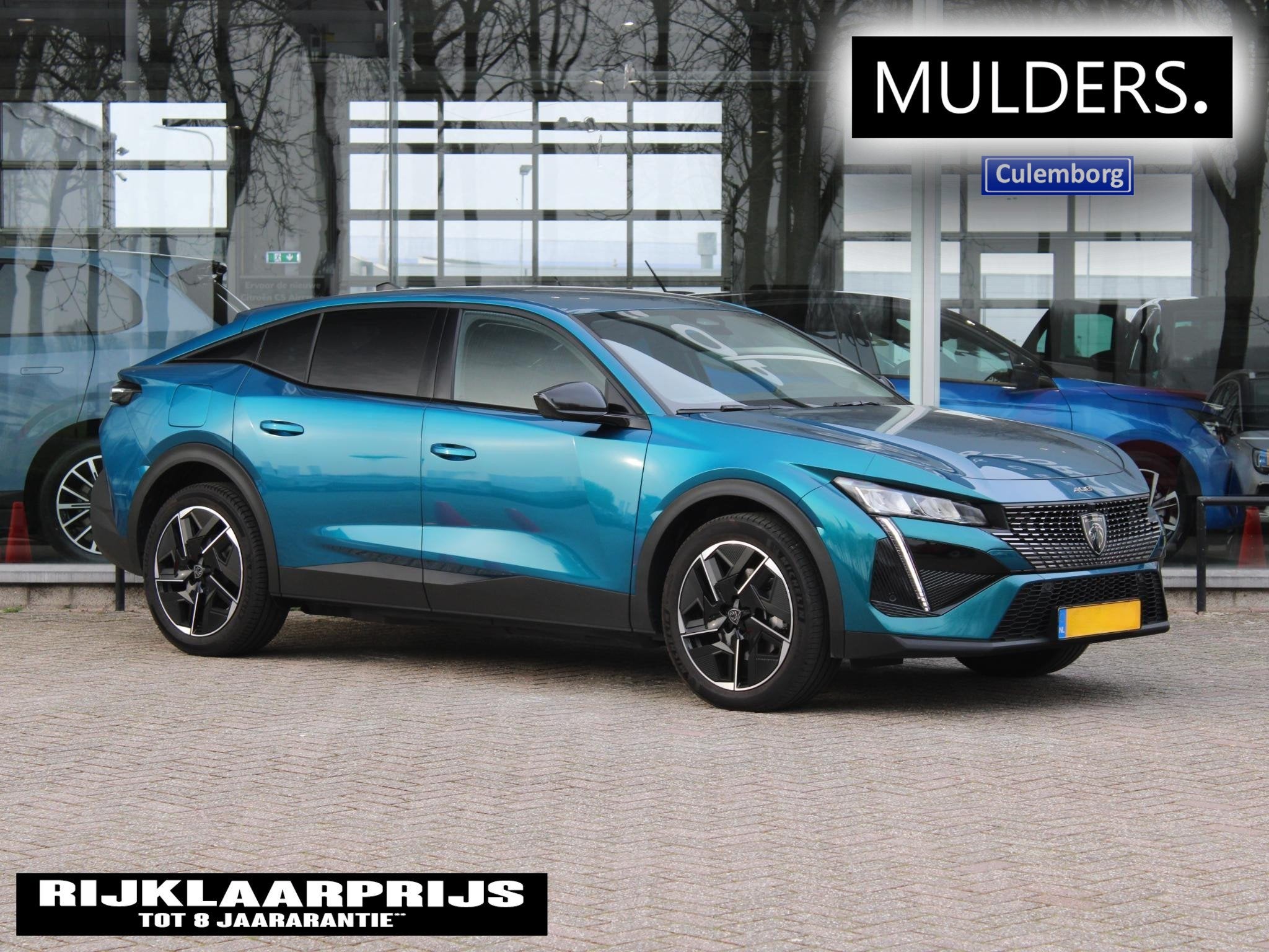 Peugeot e-408 Allure 58 kWh VOORRAAD KORTING, Auto's, Peugeot, 12 maanden, 453 km, 213 pk, Blauw