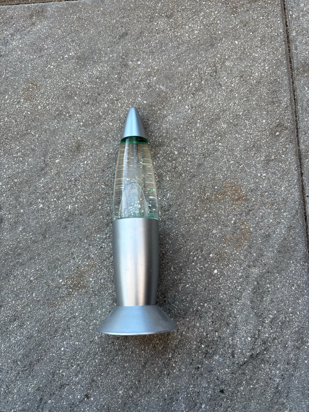 Glitter lavalamp zilver, Ophalen of Verzenden, Gebruikt, Metaal, Meerkleurig