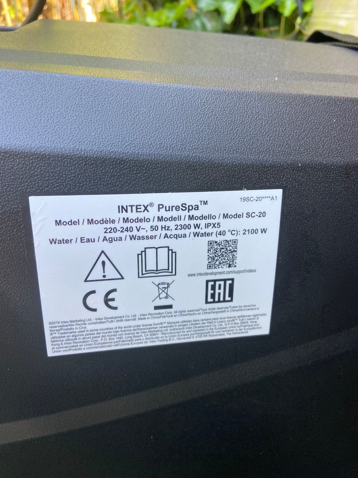 Motor Intex SC-20, Ophalen, Gebruikt