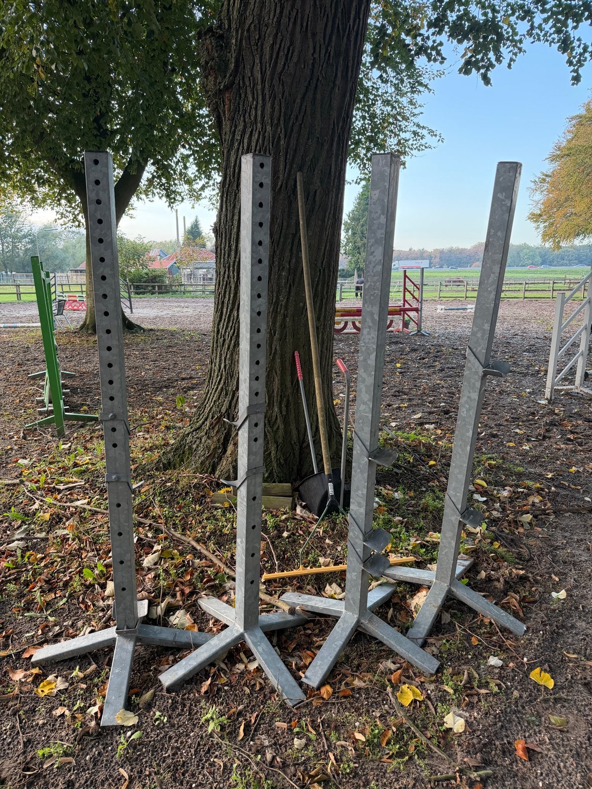 Hindernis staanders en balken, Ophalen, Springen