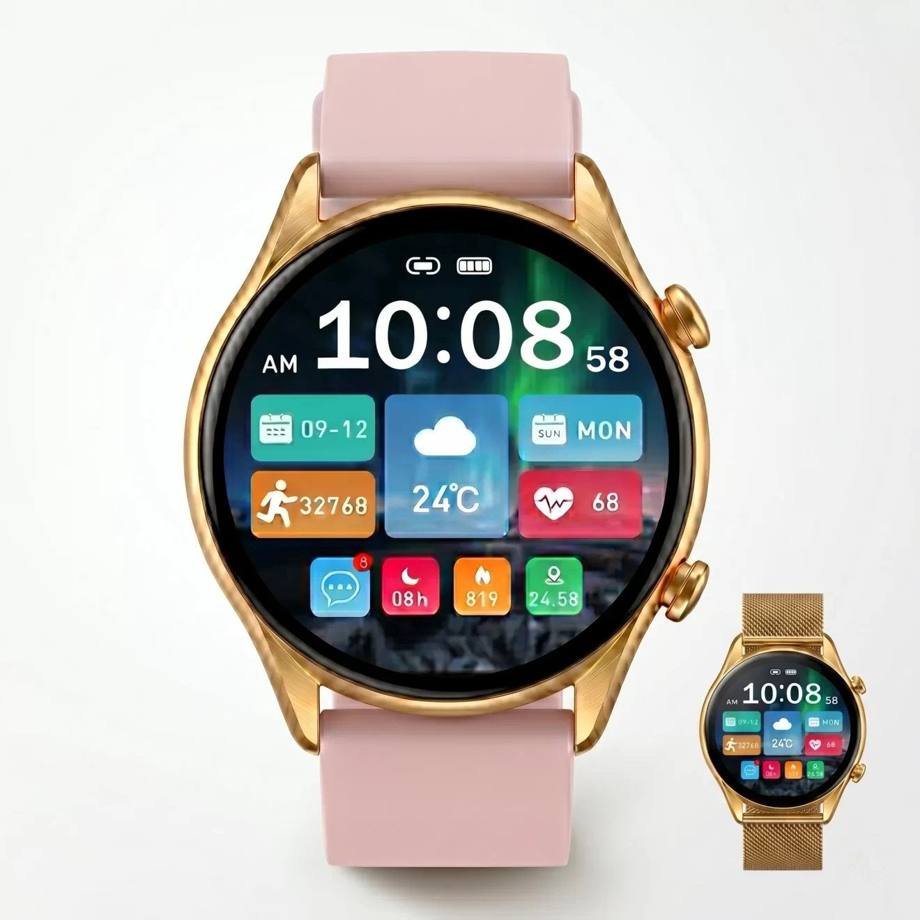 Smartwatch met 2 bandjes (nieuw), Info@zyon-wear.com, Verzenden, Nieuw, Zyon Wear
