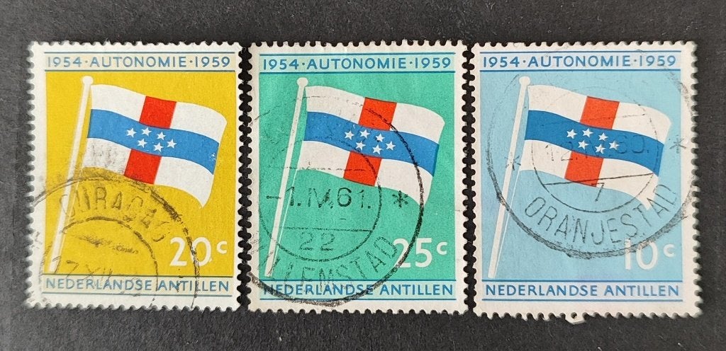 Nederlandse Antillen nvph 304 - 306, Ophalen of Verzenden, Gestempeld