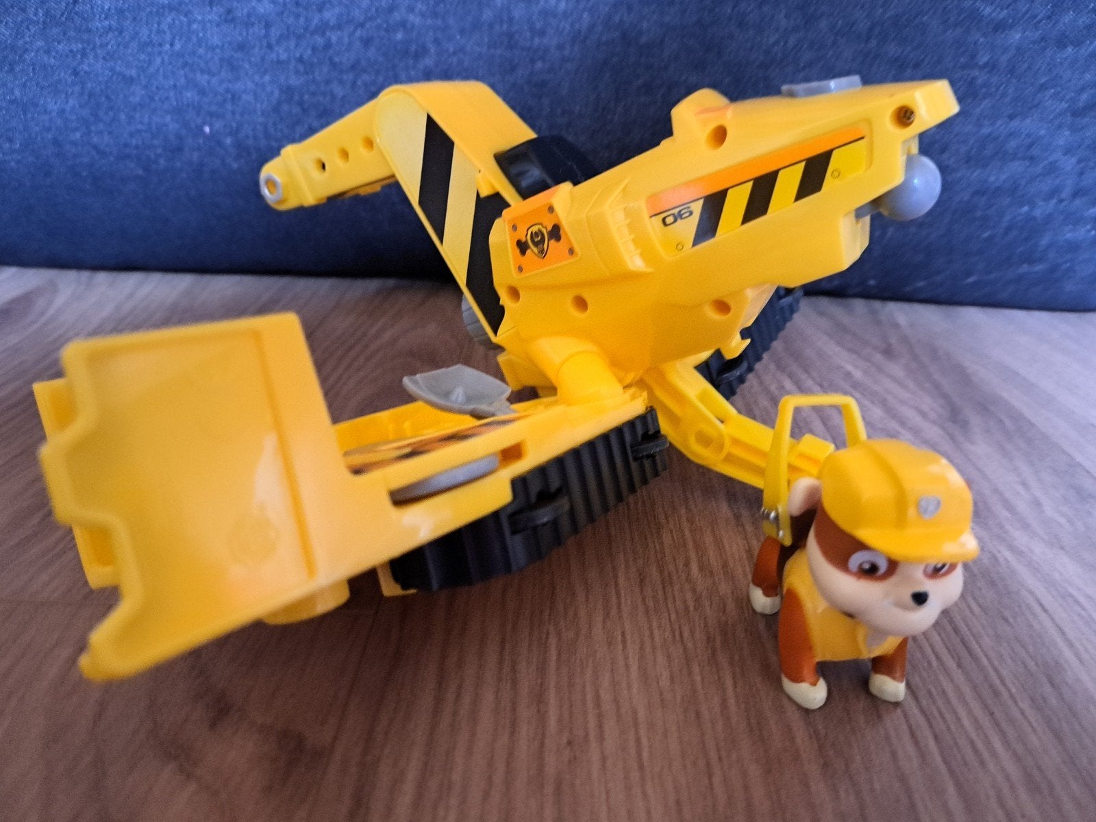 Paw Patrol Rubble's Bulldozer met figuur, Ophalen, Gebruikt