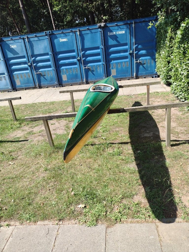 Snelle vlakwaterkano (4,6m) met 2 luchtzakken, Watersport en Boten, Kano's, Ophalen, Gebruikt, Eén persoon, Kajak