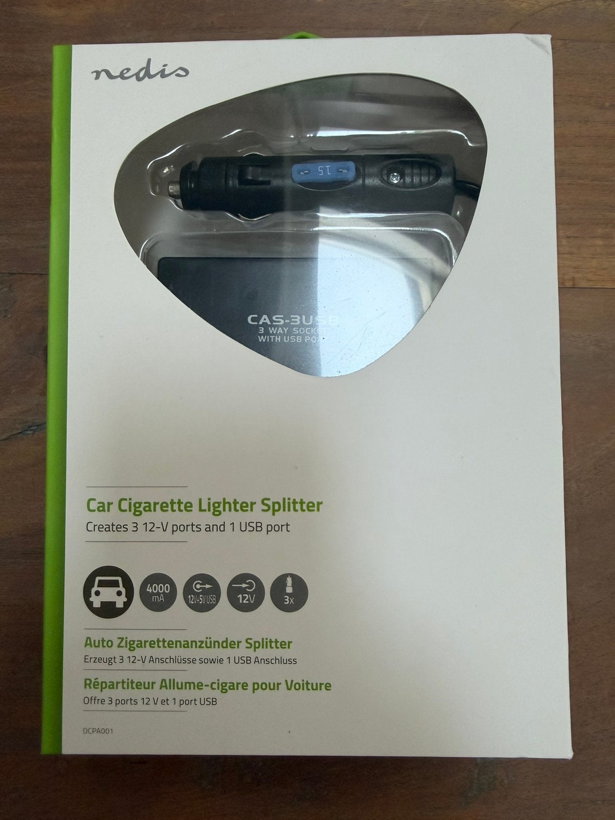 Voedingsadapter | 5/12 V DC | Autolader/USB | 3-weg, Ophalen of Verzenden, Zo goed als nieuw