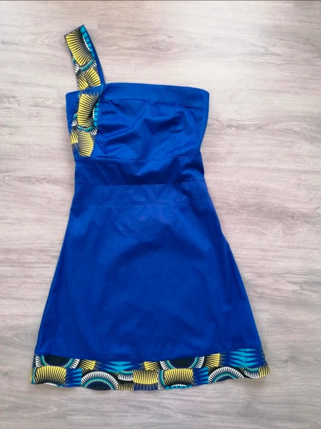 Blauwe jurk Skunkfunk, maat XS/S, strapless, Kleding | Dames, Jurken, Skunkfunk, Blauw, Ophalen of Verzenden, Zo goed als nieuw