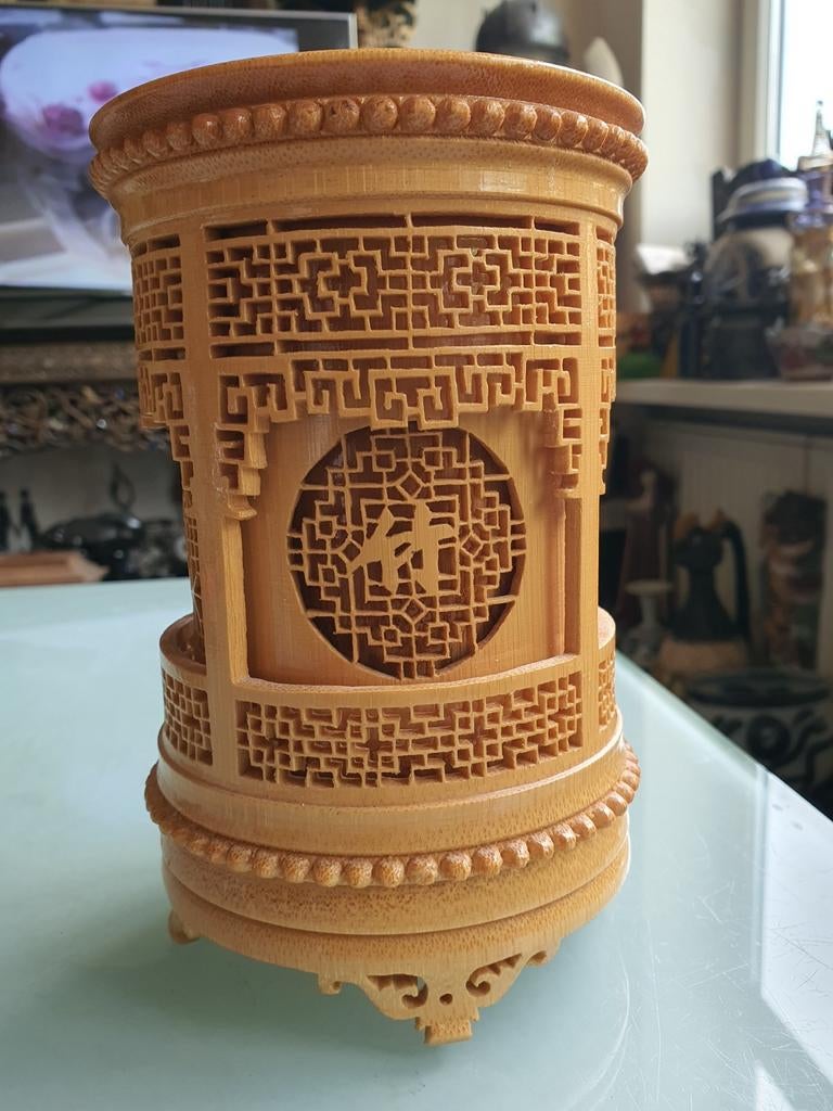 Chinees Bamboe Pennen /penseel bakje, Antiek en Kunst, Ophalen of Verzenden