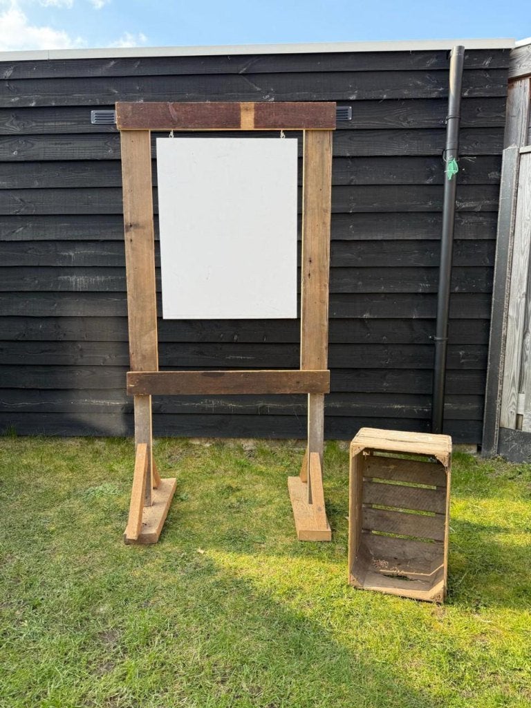 Rustiek frame voor welkomstbord bruiloft/feest, Ophalen, Gebruikt, Versiering, Geboorte of Huwelijk