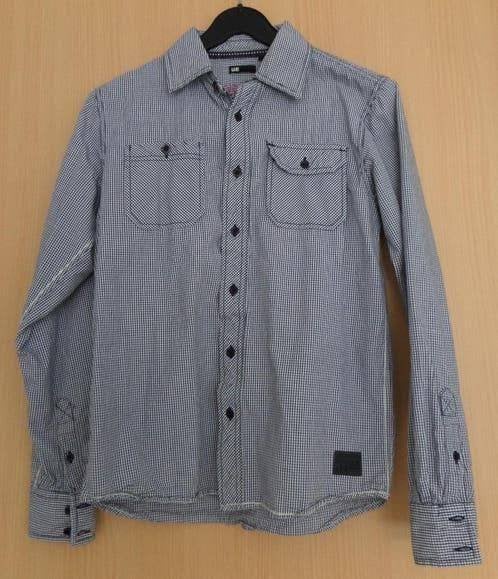 Zwart/ wit geruite katoenen blouse van WE maat 158/164, Ophalen of Verzenden, Zo goed als nieuw, Meisje, Overhemd of Blouse