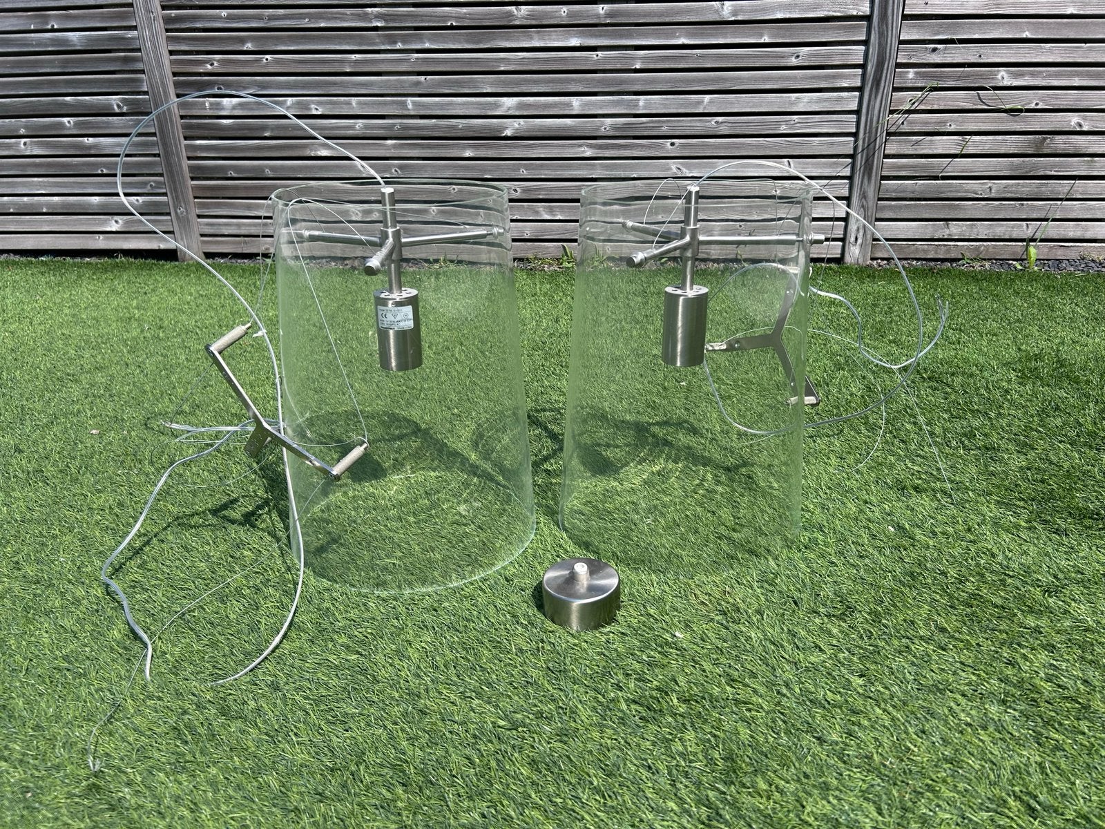 2x Prandina Sera S1/S11 hanglampen met E27 fitting, Ophalen, Gebruikt, Glas, E27 (groot)